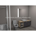 NUEVA LLEGADA Muebles de baño de diseño asequible, tacto suave gris superficie revestida de melamina Mdf puerta y la carcasa